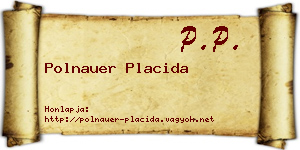 Polnauer Placida névjegykártya